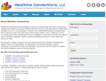 Tablet Screenshot of mealtimeconnections.com